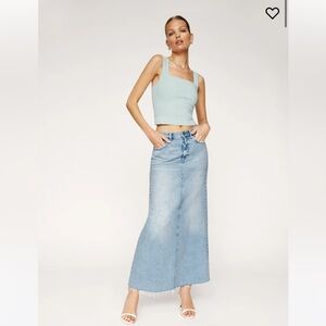Reformation Kass Maxi Denim Skirt - Bowen